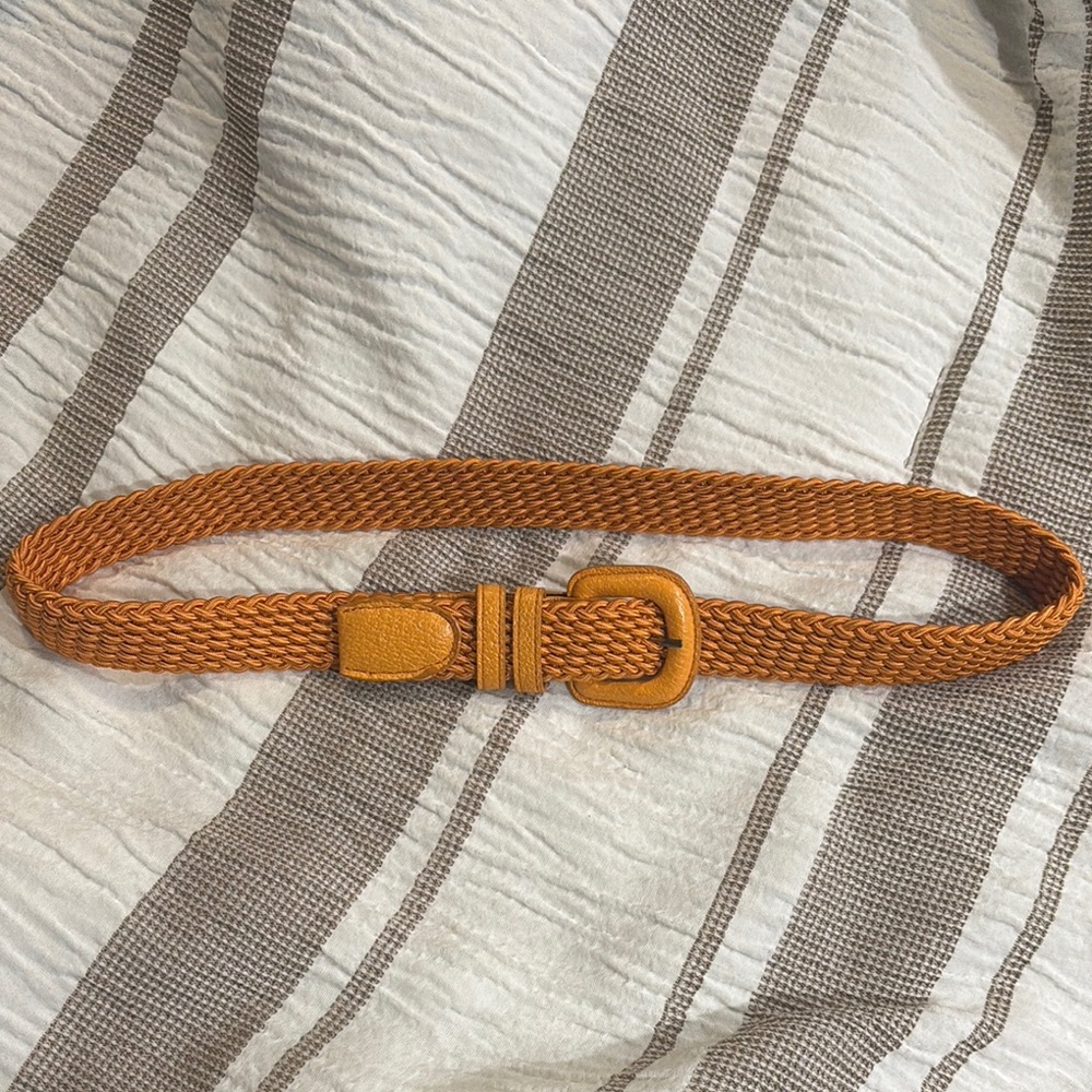 Stylish Orange Braided Belt by LAI